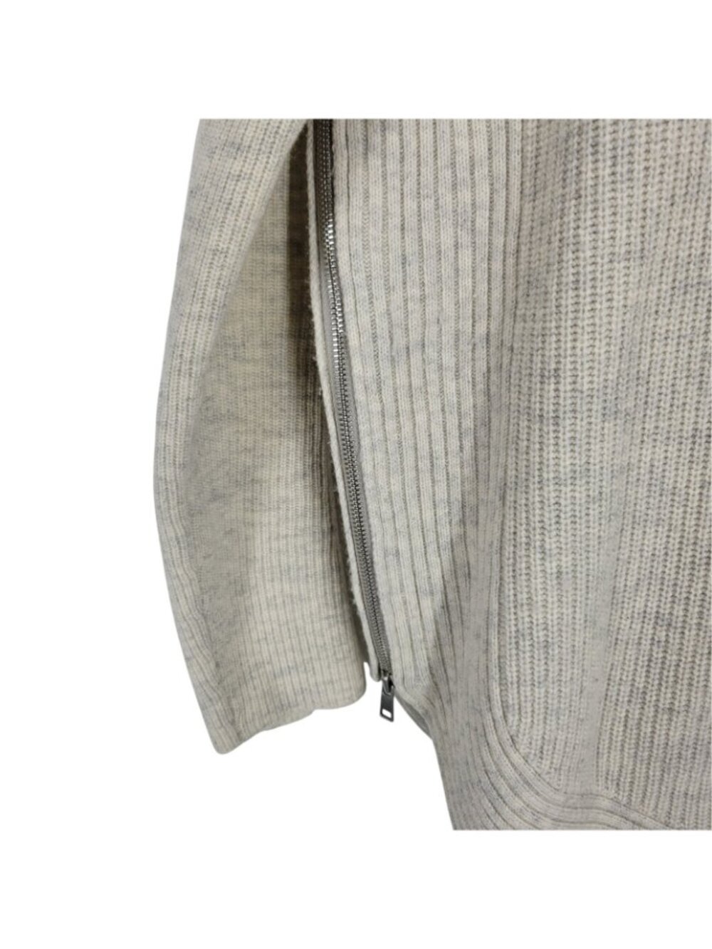Vince M Wool Cashmere Sweater Cowl Neck Side Zip Oversized Quiet Luxury - Picture 6 of 6